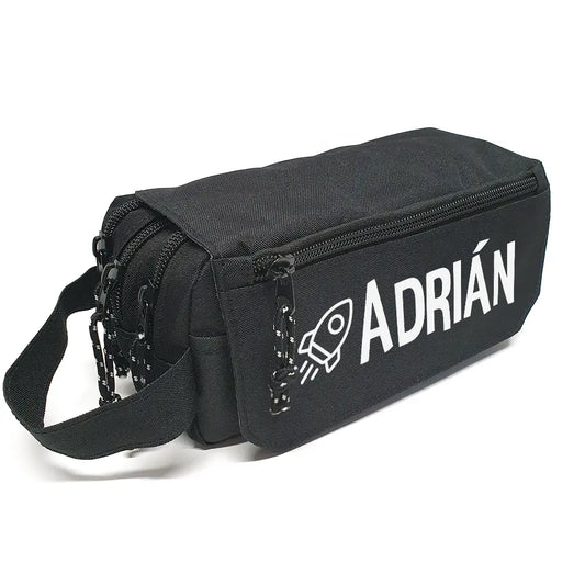 Estuche Escolar Negro Triple
