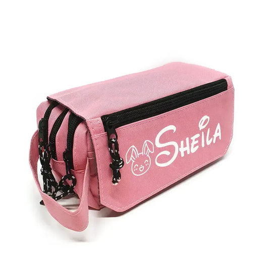 Estuche Escolar Rosa Triple
