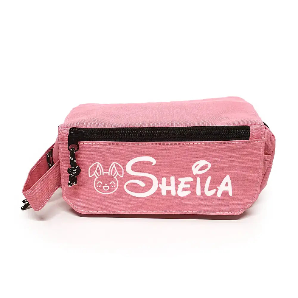 Estuche Escolar Rosa Triple