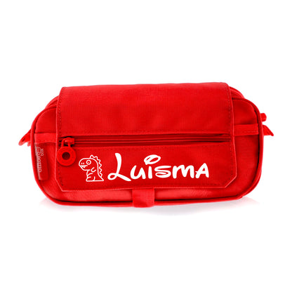 Estuche Escolar Triple Rojo