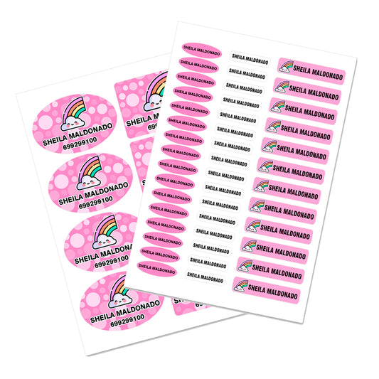 Etiquetas y Pegatinas Escolares Personalizadas