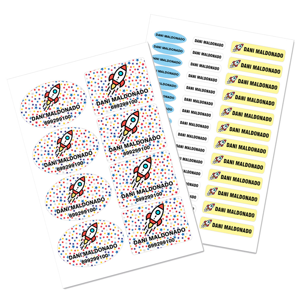 Etiquetas y Pegatinas Escolares Personalizadas