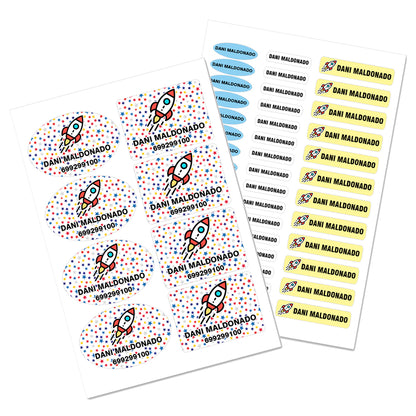 Etiquetas y Pegatinas Escolares Personalizadas