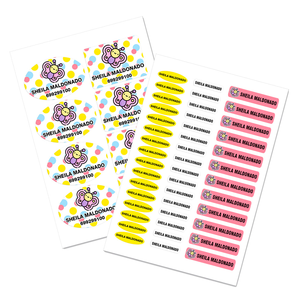 Etiquetas y Pegatinas Escolares Personalizadas