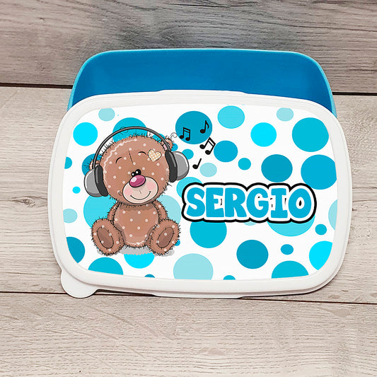 Fiambrera infantil personalizada Azul