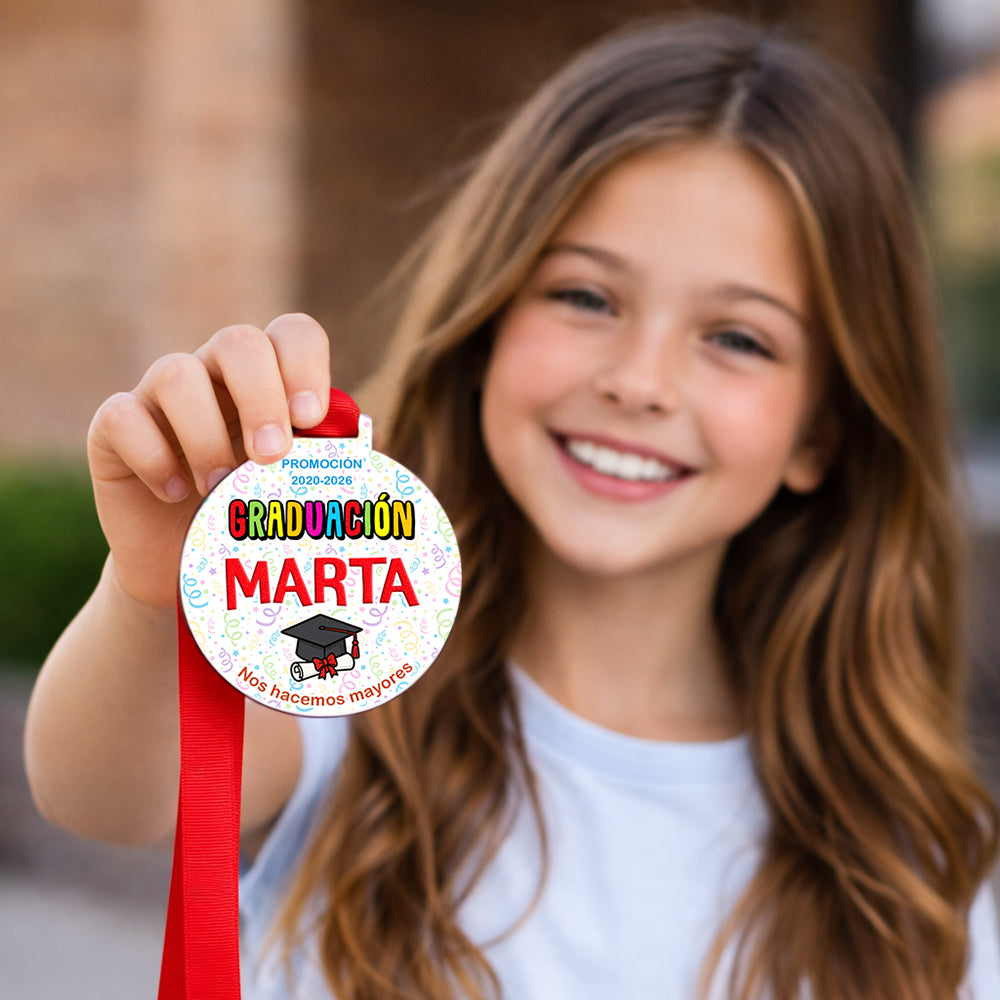 Medalla de Graduación Personalizada Impresa