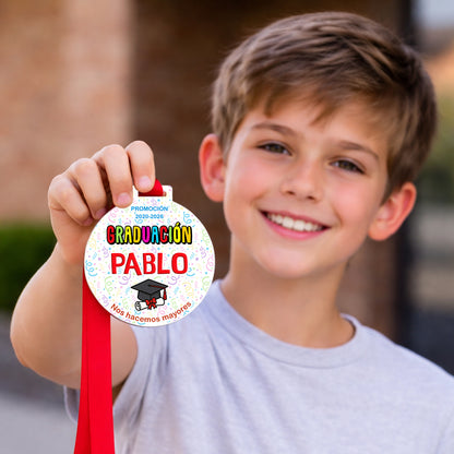 Medalla de Graduación Personalizada Impresa