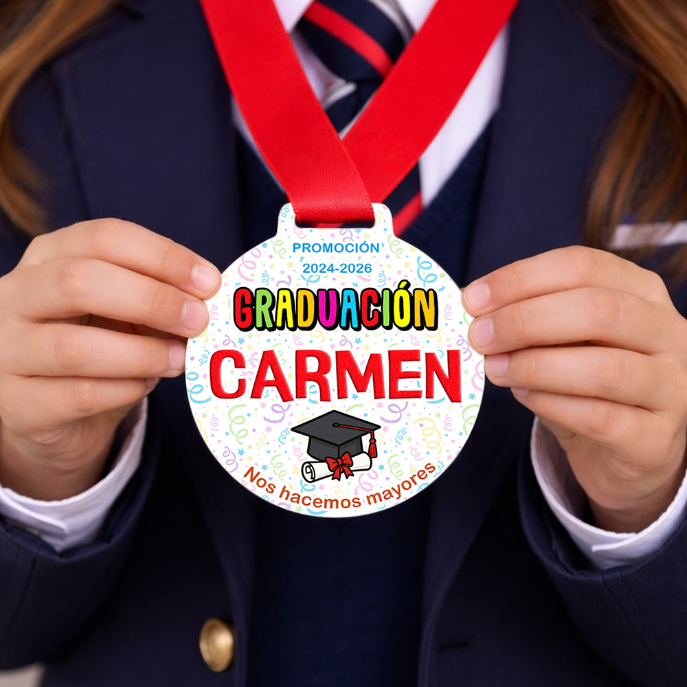 Medalla de Graduación Personalizada Impresa