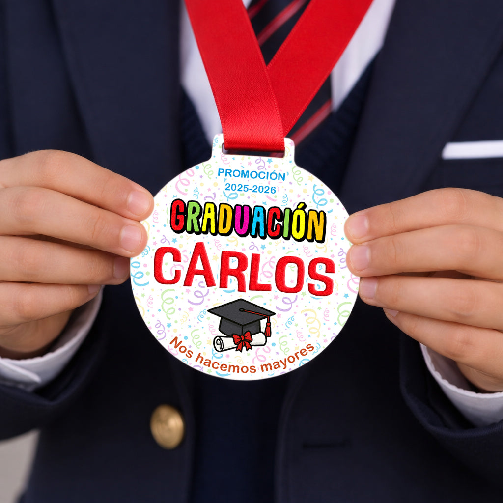 Medalla de Graduación Personalizada Impresa