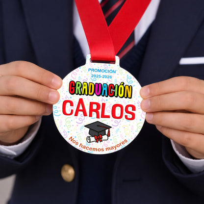Medalla de Graduación Personalizada Impresa