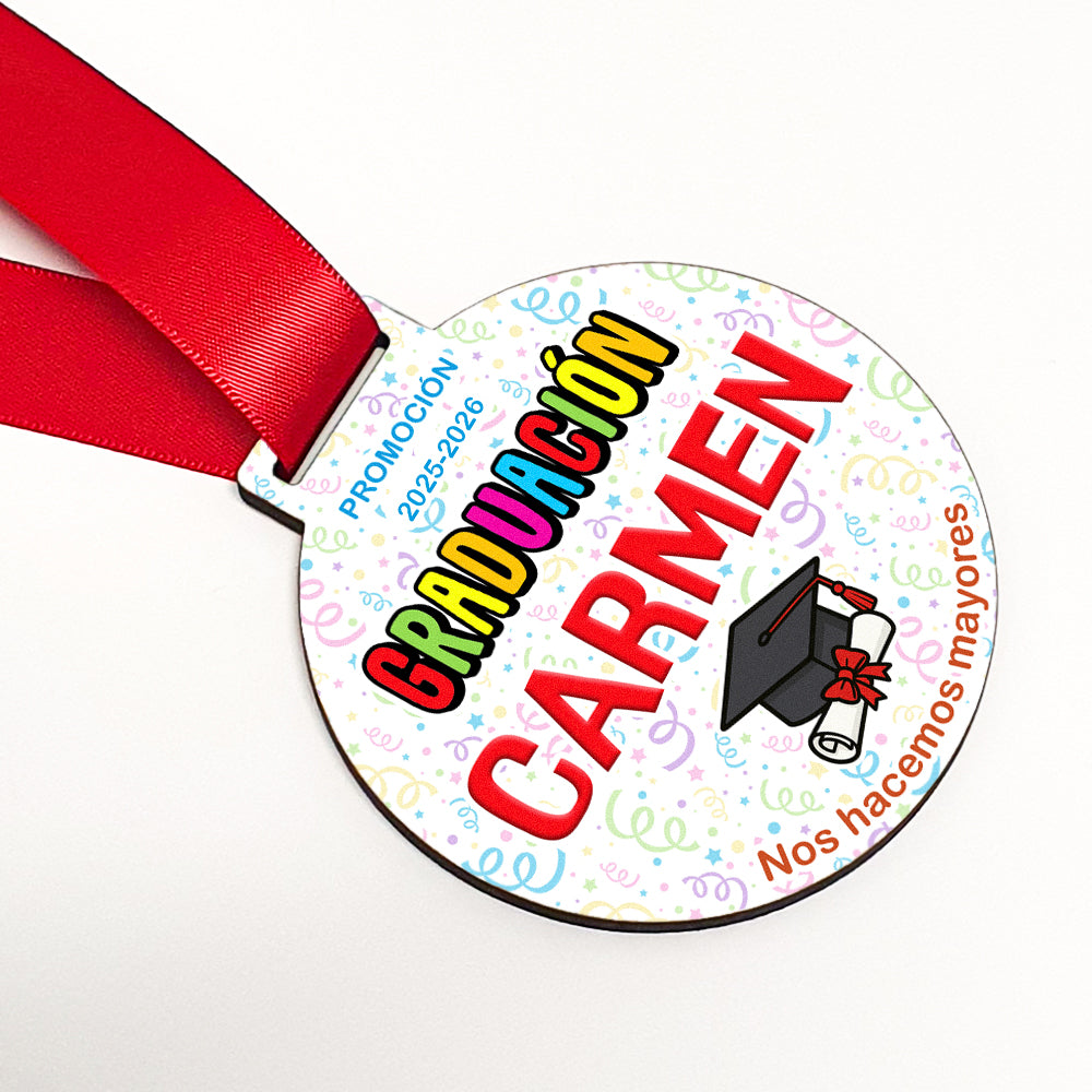 Medalla de Graduación Personalizada Impresa