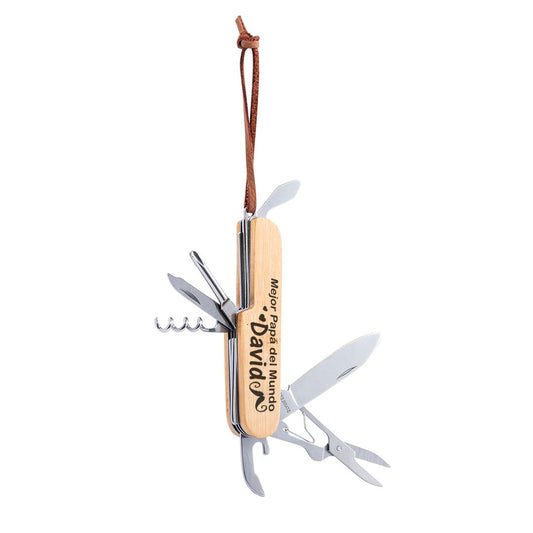 Navaja Multiusos Bambú y Acero inox