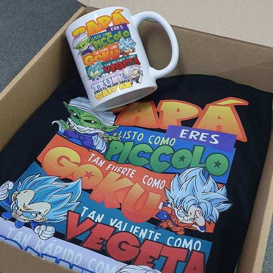 Pack Camiseta de Superhéroes y Taza para el Día del Padre