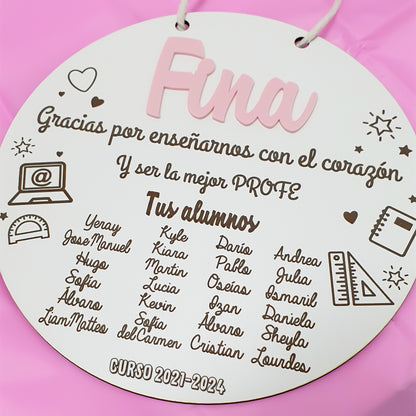 Placa Profe Nombres