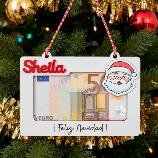Porta Billetes de Navidad Personalizado