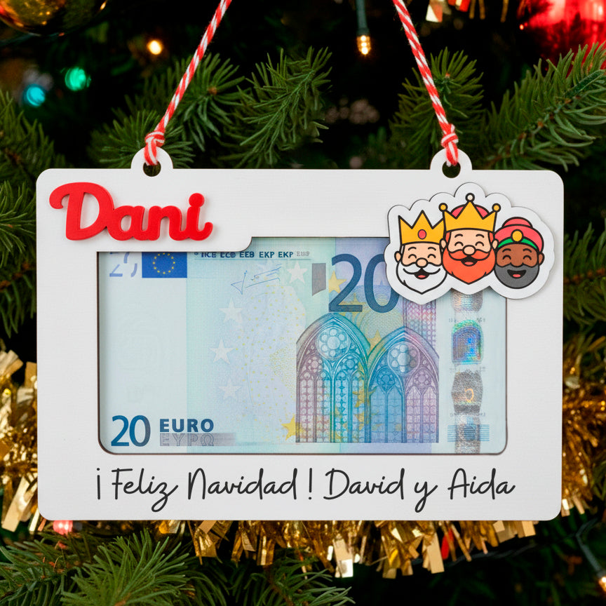 Porta Billetes de Navidad Personalizado