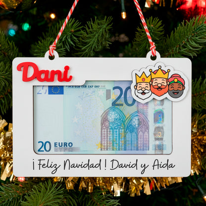 Porta Billetes de Navidad Personalizado