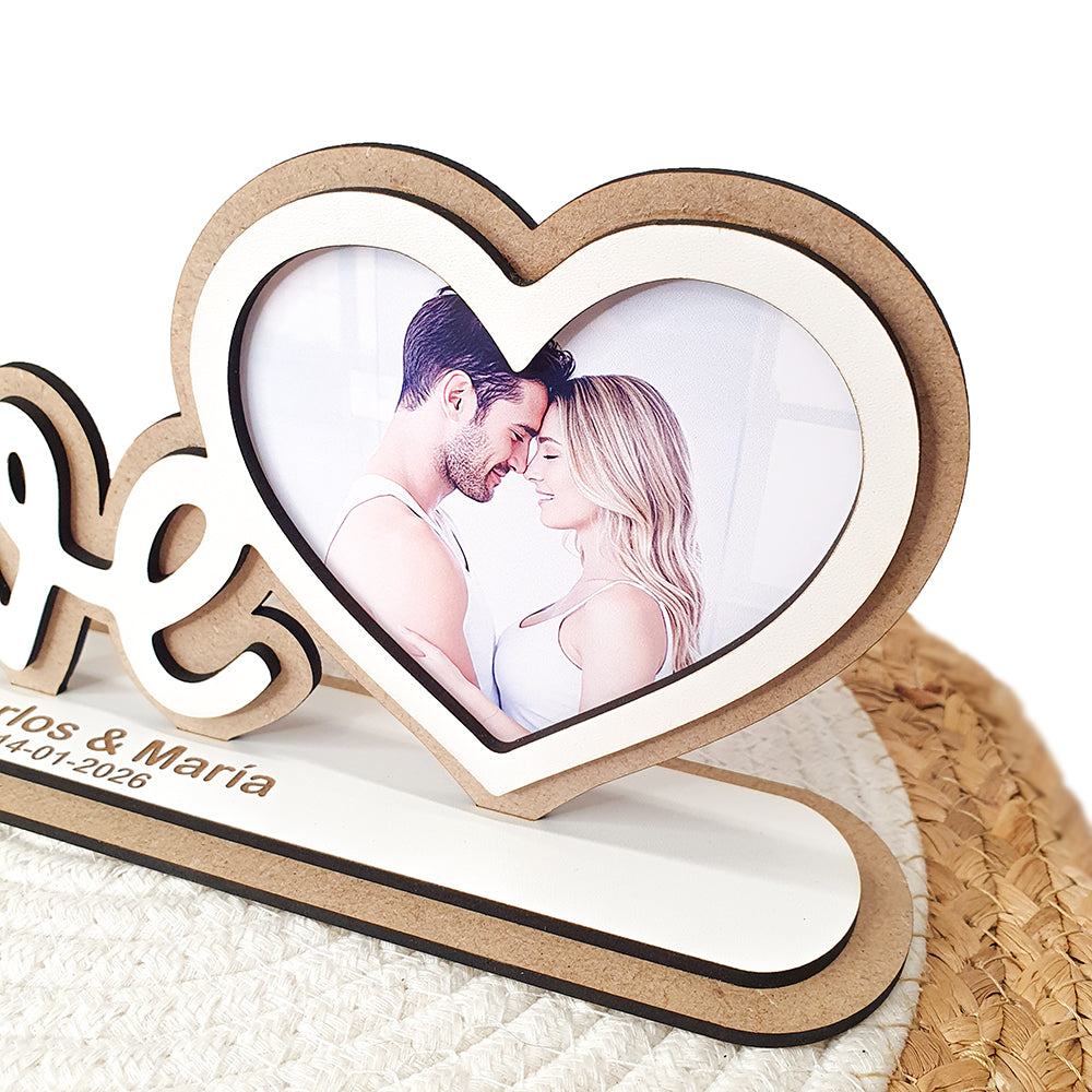 Marco love foto parejas corazón