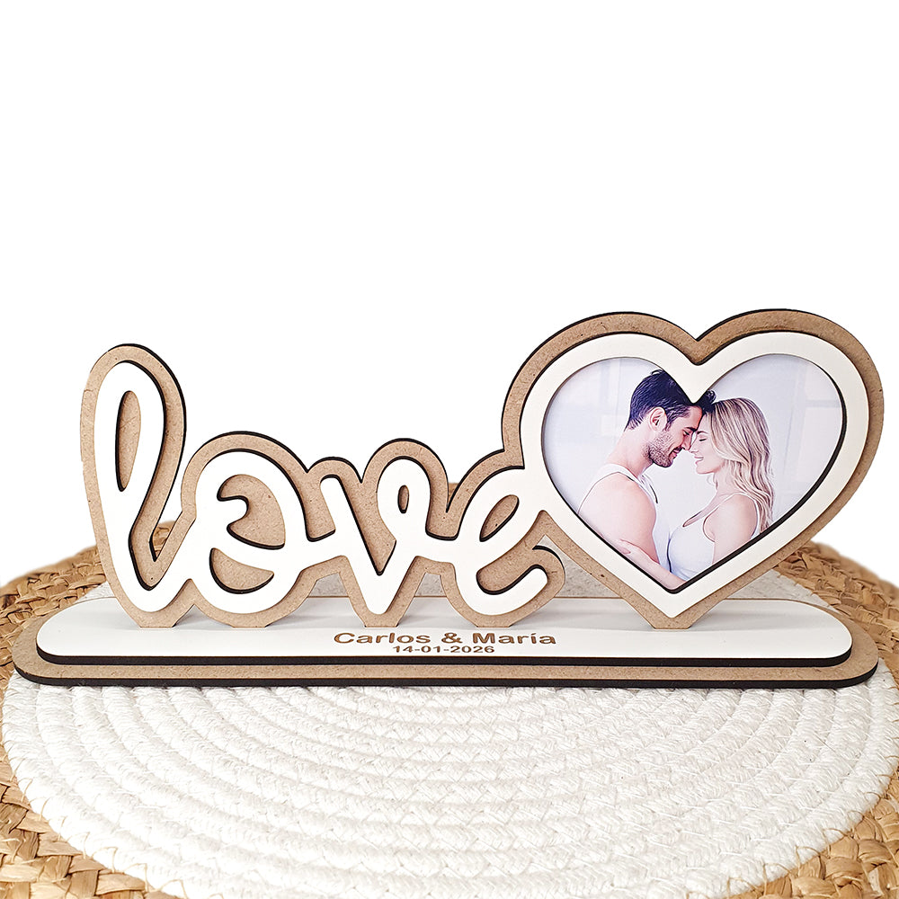 Marco love foto parejas corazón