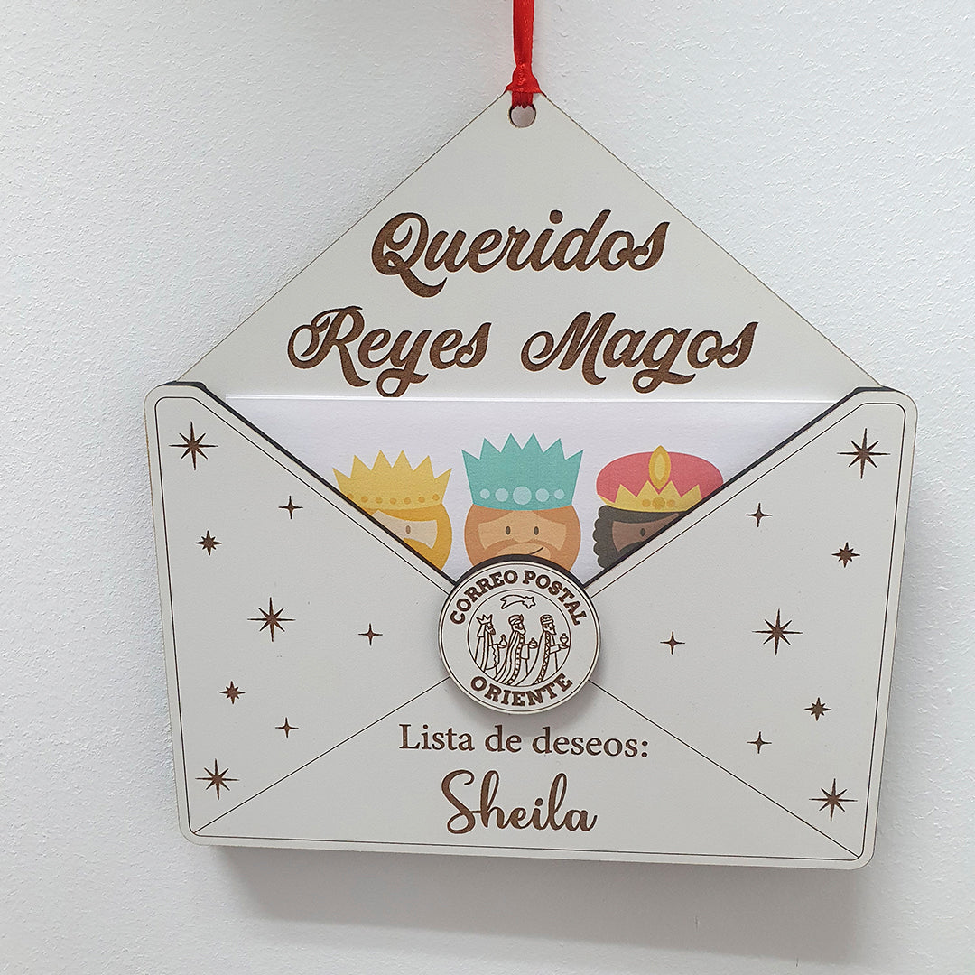 Sobre Madera Carta Reyes Magos o Papá Noel