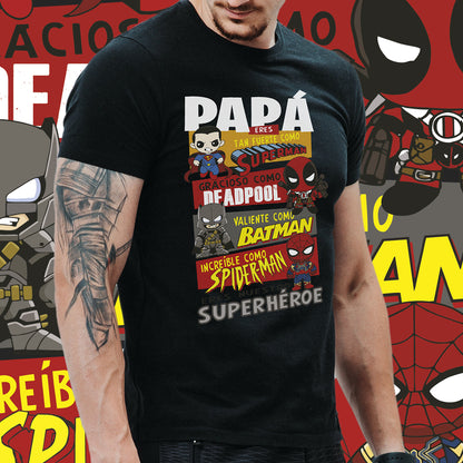 Camiseta Superhéroes Papá