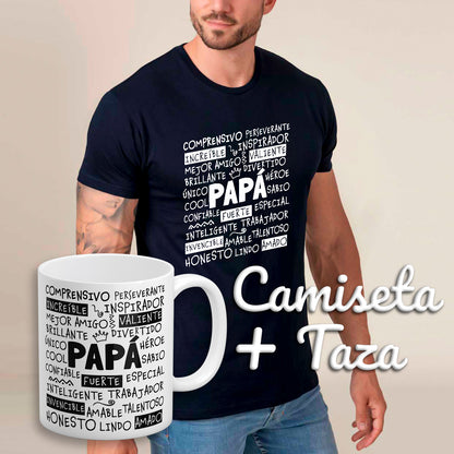 Camiseta día del Padre más Taza