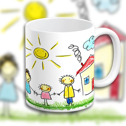 Taza Personalizada con Dibujo de tu Hijo