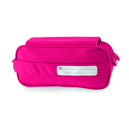 Estuche Escolar Triple Fucsia