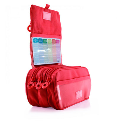 Estuche Escolar Triple Rojo